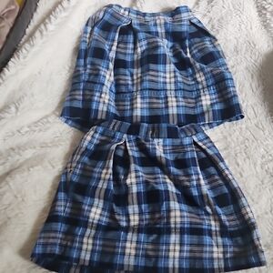School Uniform Girls Plaid Skort Top of Knee